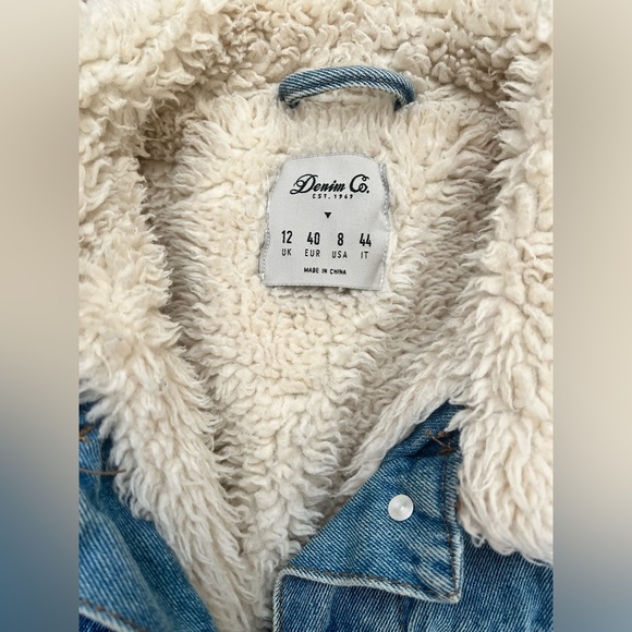 DENIM LINED WITH FAUX FUR JACKET - Picture 2 of 3